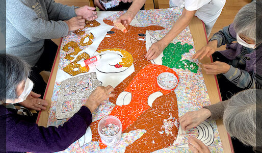 歓声に包まれて完成。