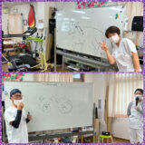 結果や如何に…画伯対決。