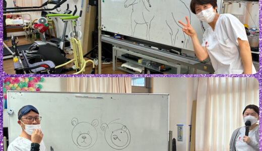 結果や如何に…画伯対決。